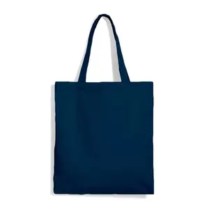 Bolsa de Tela de Algodón Azul Índigo, Talla Única, Impresión Serigrafiada, Reciclable, para Compras y Negocios - Product Image 1
