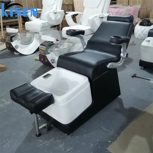 Kisen Vente en gros de fauteuils de pédicure électriques inclinables en cuir de haute qualité, personnalisables en noir, blanc, marron, rouge, or, rose, pour homme - Product Image 4
