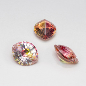 Fournitures d'usine, vente chaude, zircon de couleur <span class=keywords><strong>jaune</strong></span> et rose mélangée, forme <span class=keywords><strong>marquise</strong></span>, 8*10 mm, 5A, 20 pièces par paquet - Product Image 2