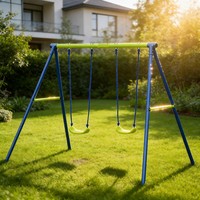 Ensemble de balançoires et toboggan en alliage Tiger personnalisé, équipement de jeu extérieur commercial pour enfants, usage en garderie et à domicile, garantie usine 3 ans