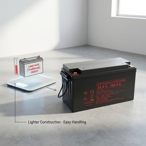 แบตเตอรี่ลิเธียมไอรอนฟอสเฟต 260822 12.8V 400Ah แบบชาร์จได้ พร้อมระบบจัดการแบตเตอรี่ในตัว (BMS) สำหรับรถบ้าน เรือยอชท์ โครงการทางทะเล และสถานีไฟฟ้า - Product Image 2