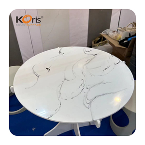 Koris Đá Nhân Tạo tùy chỉnh vòng <span class=keywords><strong>acrylic</strong></span> rắn bề mặt tấm đá cẩm thạch bảng Tops fot cà phê cửa hàng - Product Image 1