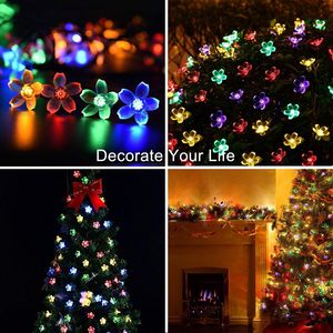 Guirlande solaire 7M 50 LED IP65 étanche à piquet pour jardin, fête, festival, mariage, Noël, vacances - Product Image 4