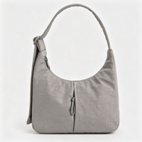 Sac à main pour femme en polyester tendance avec deux sangles antivol ouvertes, logo personnalisé, sac de plage, sac de shopping