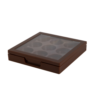 אריזת פלטת צלליות עיניים מרובעת, 9 צבעים חומים, מותג פרטי בהתאמה אישית B113, לאריזת איפור - Product Image 2