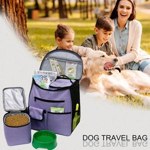 Sac à dos multifonctionnel pour animaux de compagnie, approuvé par les compagnies aériennes, pour les voyages d'une nuit ou de week-end, avec compartiment pour nourriture - Product Image 2