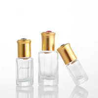 Or 3ml 6ml 9ml 12ml mini bouteille compte-gouttes octogonale en verre bouteille d'huile essentielle
