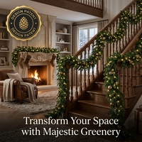 Guirlande de Noël Artificielle Professionnelle en PVC Réaliste pour Escalier, Décoration de Fêtes, Cheminée et Balustrade – Écologique