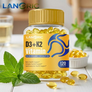 Voedingssupplement Vitamine D3 en K2 <span class=keywords><strong>Softgel</strong></span> <span class=keywords><strong>Capsules</strong></span> 50000 IE 2-in-1 Vitamine D3 K2 Softgels <span class=keywords><strong>Capsules</strong></span> voor de botgezondheid - Product Image 2