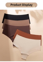 Culottes sans couture taille moyenne en coton, séchage rapide, respirantes, effet push-up, effet seconde peau, en nylon multicolore, du S au XL