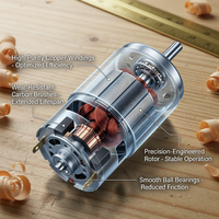 Motor de CC RS775 de Alta Velocidad para Herramientas Eléctricas, Herramientas de Jardín, Proyectos de Bricolaje, Coches Robóticos, Electrodomésticos, 12V 24V, Rodamiento de Bolas, Bajo Ruido