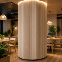 Panneaux de lattes en bois courbés, panneau MDF flexible pour arche de porte, décoration de restaurant, résistant au déformage, vente en gros