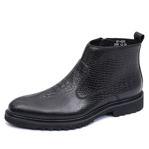 <span class=keywords><strong>Bottes</strong></span> Chelsea montantes pour hommes, style mode, en cuir véritable fait main, respirantes, classiques et officielles - Product Image 1