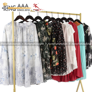 KingAAA Gonna Lunga Retrò Elegante ed Economica, con Stampa Floreale, Morbida ed Elastica, di Seconda Mano, per Donna, per Viaggi e Uso Quotidiano - Product Image 2