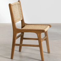 JP Vente en gros Fauteuil café restaurant en bois noir antique vintage Chaises en bois massif rotin tissé pour salle à manger