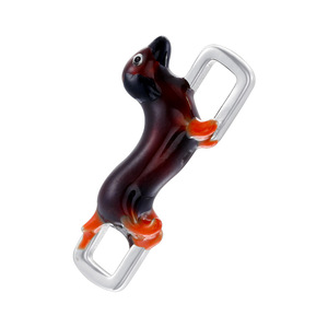 P377T Breloques connecteurs en <span class=keywords><strong>laiton</strong></span> <span class=keywords><strong>plaqué</strong></span> or PVD 18K émaillées pour la fabrication de bijoux DIY (bracelets, colliers) - Product Image 4