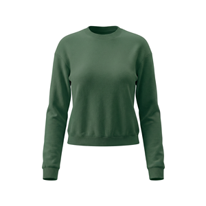 Veste polaire zippée intégrale pour femme en polyester recyclé durable, col rond, doublure thermique isolante, hiver, coupe courte, brodée - Product Image 4