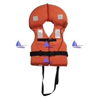 Tissu Oxford certifié CE pour gilet de sauvetage marin 100N avec sifflet en mousse EPE inclus