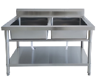 Équipement de cuisine de restaurant, évier <span class=keywords><strong>double</strong></span> <span class=keywords><strong>bac</strong></span> commercial en acier inoxydable pour cuisine de restaurant - Product Image 4