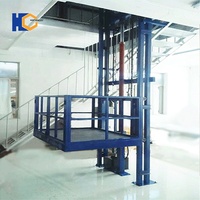 Prix compétitif Huichuang certifié CE ISO, garantie 1 an, monte-charge hydraulique industriel de qualité lourde avec rail de guidage