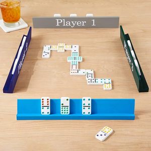 Ensemble de 8 supports en bois de qualité supérieure pour plateaux de <span class=keywords><strong>jeu</strong></span>, organisateur pour <span class=keywords><strong>Mexican</strong></span> <span class=keywords><strong>Train</strong></span>, Chickenfoot et autres jeux - Product Image 2