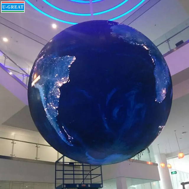 Creative Special Shaped P3 P5 Any Diameter Sphere 3d Led Display Globe for Enterprise Exhibition Hall