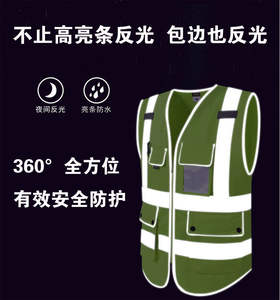 Bán Buôn Công Nghiệp An Ninh Xây Dựng Làm Việc An Toàn Vest Phản Quang Tầm nhìn Cao Phản Xạ Vest Với Túi - Product Image 3