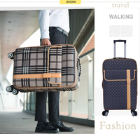 Venta al por mayor de equipaje de mano de gran capacidad maleta de negocios 20 22 24 26 28 pulgadas de cuero PU hombres mujeres Trolley Bag maletas de equipaje