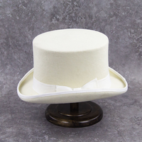Chapeau Ushanka 100 % Laine Automne-Hiver Style Rétro Britannique Chapeau Haut de Gamme pour Homme Chapeau Magique à Couronne Haute Vente en Gros