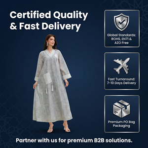 ชุดลำลองสไตล์อิสลามสำหรับผู้หญิง ดีไซน์กระเป๋าหลวมๆ ชุดเดรสยาว สวมใส่สบาย เหมาะสำหรับใส่ที่บ้าน จากผู้ผลิต - Product Image 5