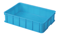 Caisse en plastique HDPE solide de haute qualité, empilable, écologique, recyclable, pour la chaîne du froid, idéale pour le stockage des fruits