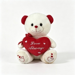 Oso de peluche personalizado con temática de amor, oso de peluche dulce como regalo, oso de peluche blanco para decoración de San Valentín - Product Image 1