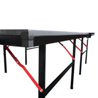Table de tennis de table pliable en MDF de 15 mm, personnalisable, vente en gros d'usine, table de tennis de table mobile pour l'entraînement et la compétition en intérieur