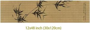 Runner da Tavola in Stile Asiatico Ecologico in Bambù e Fibra di Rayon con <span class=keywords><strong>Dipinti</strong></span> Cinesi <span class=keywords><strong>Antichi</strong></span>, Design Zen per Arredamento Casa - Product Image 2
