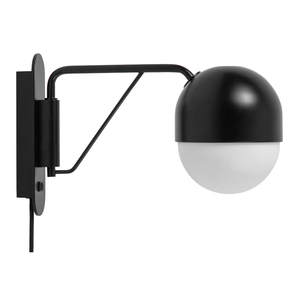 Quattro punti di Sheraton Suites testiera applique lampada <span class=keywords><strong>da</strong></span> <span class=keywords><strong>parete</strong></span> finitura nero opaco con paralume in acrilico - Product Image 1