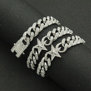 Men's Cool Three-Dimensional Star <b>Cuban</b> <b>Chain</b> Necklace Necklace Tanjing Fashion Lijing Necklace - Product Image 2