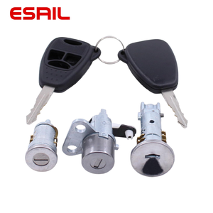 Cilindro de Cerradura de Puerta Izquierda y Derecha con 1 Llave 5179511AA 5179511 para <span class=keywords><strong>Jeep</strong></span> Compass Patriot Wrangler Chrysler PT Cruiser 2006-2019 - Product Image 1