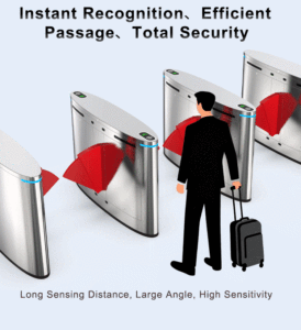Barrière à battant SS304, contrôle d'accès, portail en acier inoxydable, bidirectionnel, réglable, reconnaissance faciale, protection IP68, sécurité - Product Image 3
