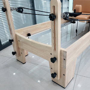 Máquina Profesional de Entrenamiento de Yoga, Cama de Pilates Comercial para Estudio, Ajustable, Telescópica, de Roble Blanco Premium - Product Image 3