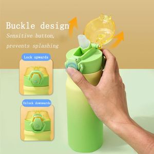 Novedosa Botella de Agua Deportiva de Gran Capacidad con Logotipo Personalizado Grabado, Doble Pared, Acero Inoxidable 304, Tapa Abatible, Linda para Niños, Venta al Por Mayor - Product Image 2