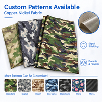 Tissu conducteur de camouflage en cuivre et nickel pour blindage EMI/EMF, protection RFID, tissu Faraday pour la sécurité et l'utilisation en extérieur