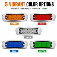 Feux latéraux LED 24V pour voiture, feux de signalisation LED 12V pour camion, feux de gabarit latéraux pour camion, feux d'avertissement de virage pour remorque et camping-car - Vente chaude