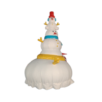 Mascotte gonflable personnalisable en forme de bonhomme de neige pour Noël, modèle de dessin animé à air fermé