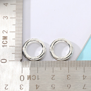 Amuleto Circular de Aleación Paz y Fortuna de 20mm, Accesorio de Joyería DIY para Pulsera de Cuerda Trenzada, Uso Diario - Product Image 1