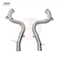 Knalpot Downpipe SD Free Flow untuk Mercedes-Benz S580 4MATIC W223 4.0T 2020-2025 Pipa Knalpot Stainless Steel dengan Pelindung Panas