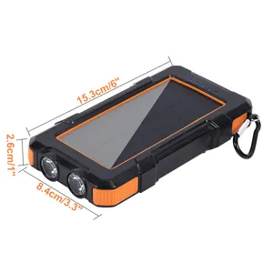 Hot Sale Solar Phone Charger Waterproof 20000mah Solar PowerBank Mobile Solar Energy Charger Portable Solar Wireless Powerbank