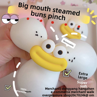 Jumbo Daifuku Mignon Jouet Sensoriel Anti-stress en Caoutchouc Thermoplastique Souple, type Boulette Vapeur aux Grands Yeux, Votre Incontournable