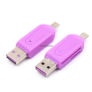 Lecteur de carte mémoire USB 2.0 OTG 2 en 1, lecteur de carte universel Micro USB TF <span class=keywords><strong>SD</strong></span> pour téléphone, ordinateur portable - Product Image 5