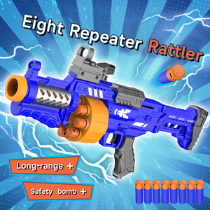 16 Chiếc Súng Bắn Phi Tiêu EVA An Toàn Mô Hình Trò Chơi Bắn Súng Trong Nhà Ngoài Trời Cho Trẻ Em Quà Tặng Bé Trai Súng Đồ Chơi Đạn Xốp Mềm Kết Hợp Cho Trẻ Em - Product Image 2