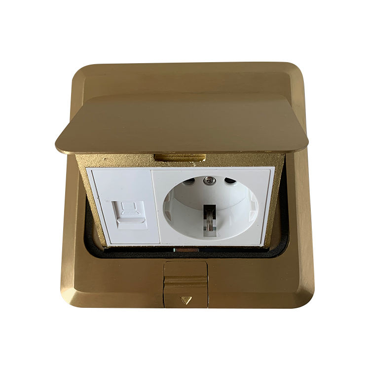 Wholesale Eu Standard Stainless Steel Electrical Power Supply 16A Pop up Floor Socket Box Waterproof Underground Floor Socket